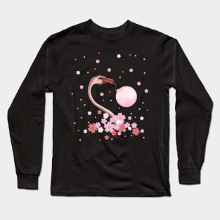 Pink Flamingo and bubblegum Long Sleeve T-Shirt